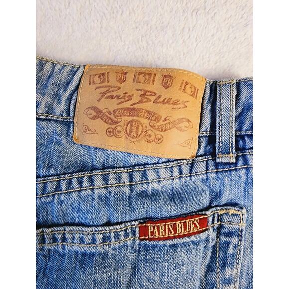 PARIS BLUES EXPERIENCE blue Denim Shorts Sz 7 2.5" Inseam Vintage 90s USA made - Picture 6 of 9